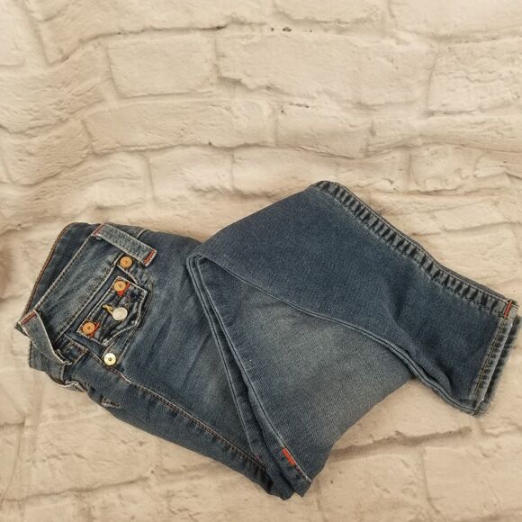 True Religion Lowcut Skinny Jeans Size 25 Flap Pockets - Picture 1 of 6